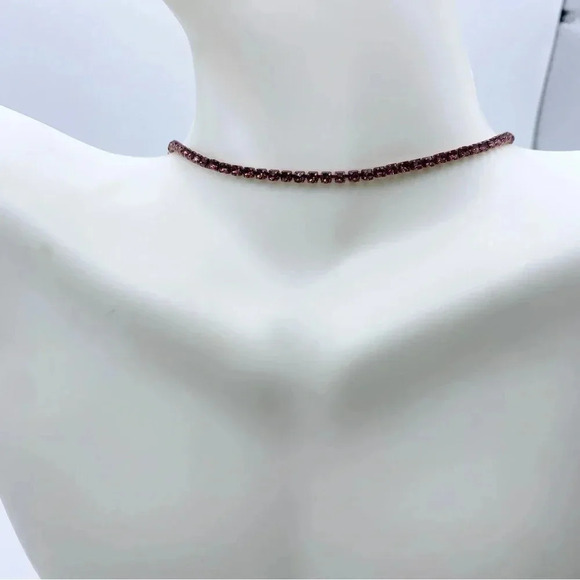 Cubic Zirconia Choker Delicate Necklace - Picture 2 of 6